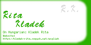 rita kladek business card